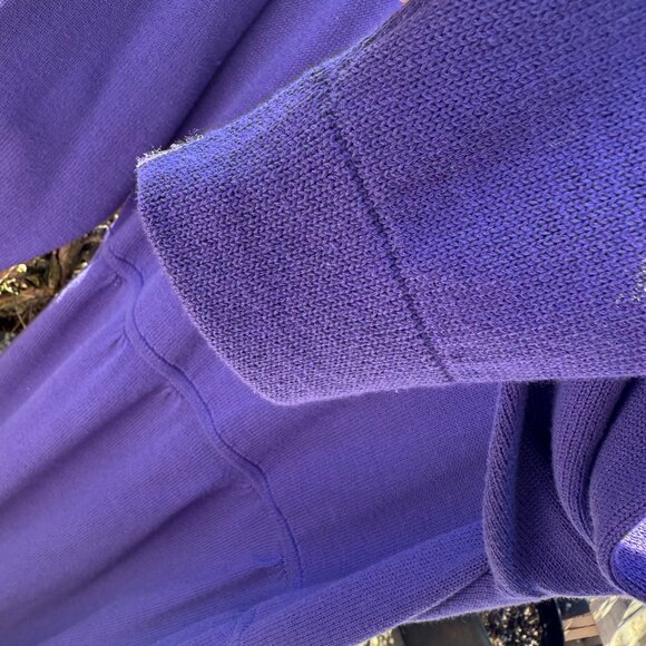 St. John by Marie Gray Vintage Purple Sweater Dress Grommets Size 12 EUC - Picture 9 of 9